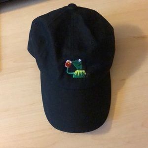 Kermit Sipping Tea Baseball Cap